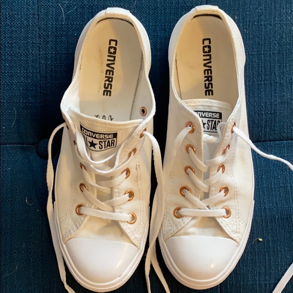 Converse White & rose gold